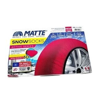 MATTE SnowSocks Active Series XXL XX LARGE Snow Tire Chains Traction Aid